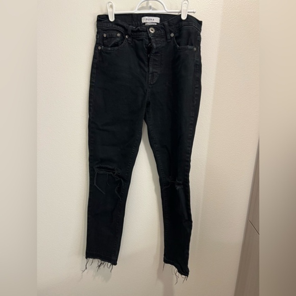 Pistola black jeans with holes at the knees